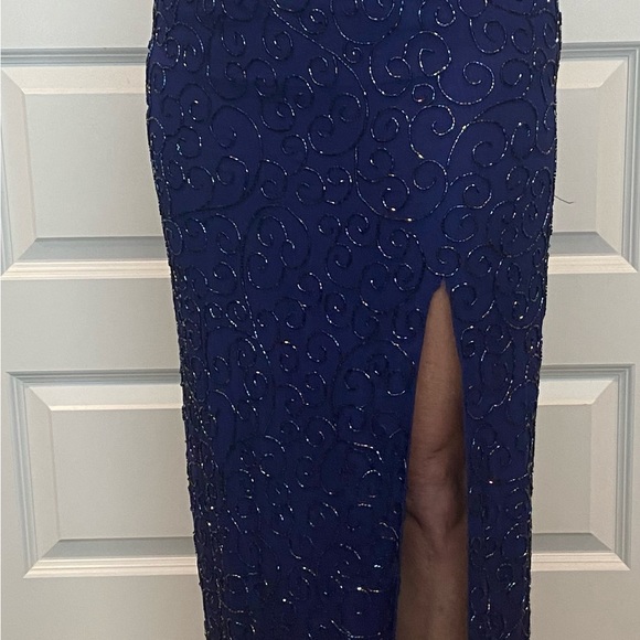 Andretti Donatello Mardi Gras or Prom Gown, Size Juniors Med or Wonens S, Blue - Picture 10 of 10